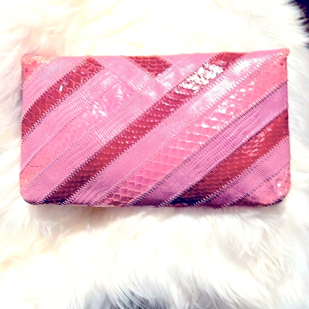 🛼Vintage🛼David Mehler for DAME🛼Snakeskin🛼Clutch/Shoulder Purse🛼 - Picture 3 of 8